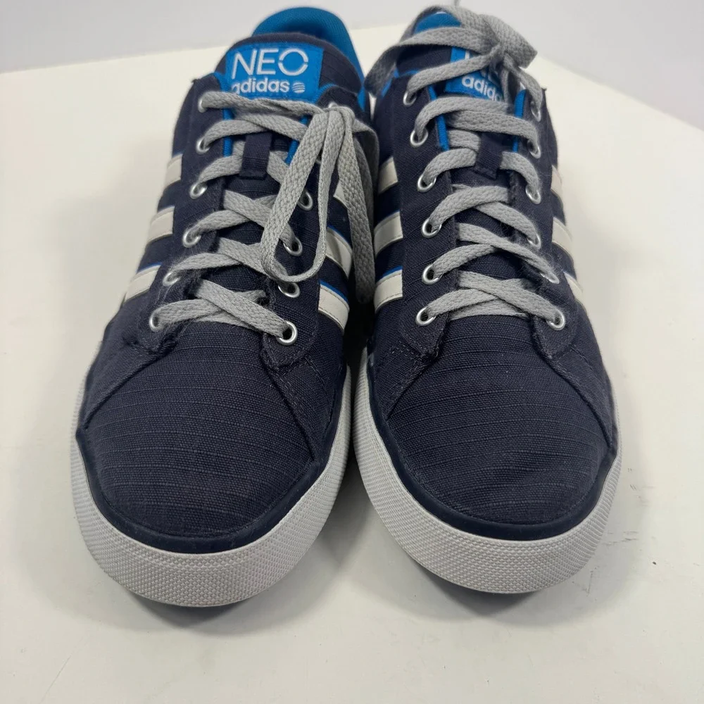 adidas Neo Men's‎ Low Top Sneakers Navy Blue Canvas Size 10